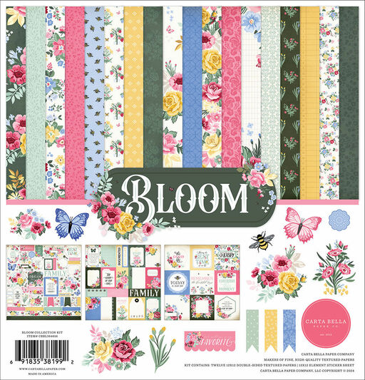 Carta Bella Paper - Bloom - Collection Kit - Double-Sided Paper Pad - набір паперу 30x30 см