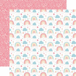 Echo Park - Our Little Princess Collection - Double-Sided Cardstock - Rainbows - папір 30x30 см