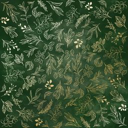Лист односторонней бумаги с фольгированием "Golden Branches, Dark green aquarelle" (22-021)