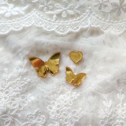 Декор з акрилу - дзеркальне золото - "Метелики" - 4