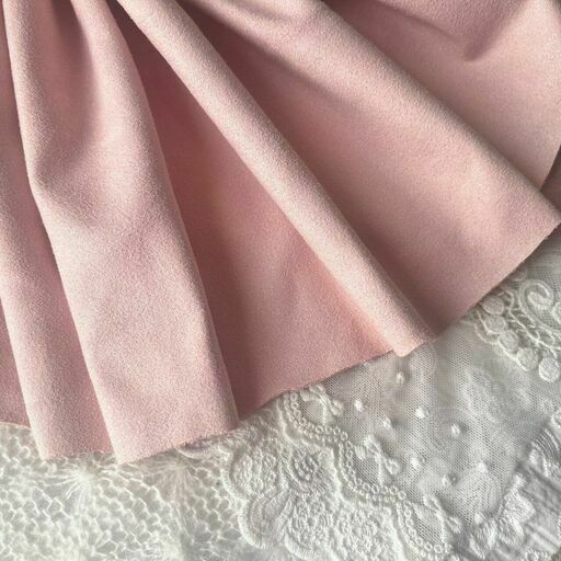 A54 - Штучна замша (двостороння) - Світла рожева - 46*70 см*