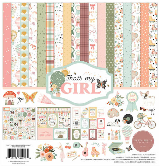 Carta Bella Paper - That's My Girl - Collection Kit - Double-Sided Paper Pad - набір паперу 30x30 см