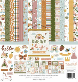Echo Park - Dream Big Little Girl Collection Kit - Double-Sided Paper Pad - набір паперу 30x30 см