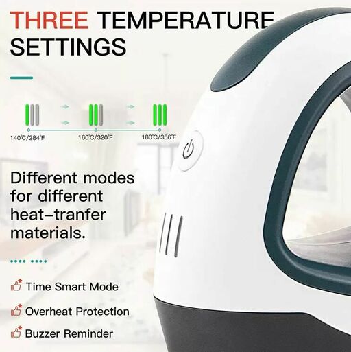 Mini Heat Press Machine - Blue - ручний термопрес 