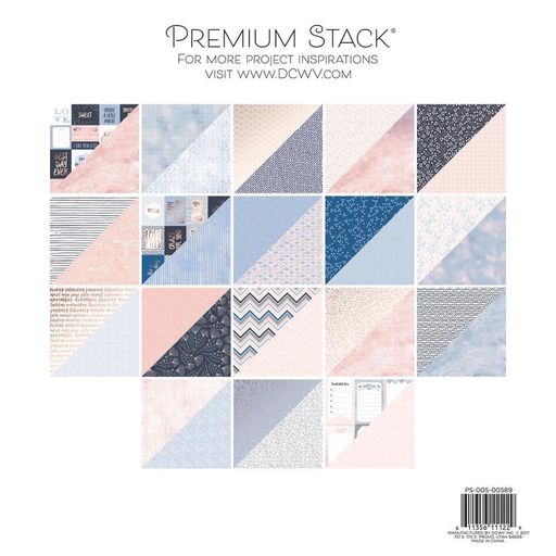 DCWV - Peri & Peach - Double-Sided Paper W/Rose Gold Foil Accents - 1/2 набору паперу 30.5х30.5 см