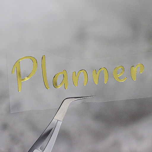 х-Planner - 4 - вирубка із термотрансферної плівки - зеркальне жовте золото