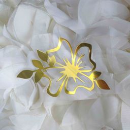 х-Квітка - вирубка із термотрансферної плівки - зеркальне жовте золото
