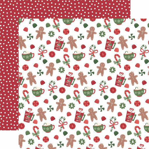 Echo Park - Santa Claus Lane Collection - Double-Sided Cardstock - Holiday Treats - папір 30x30 см