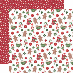 Echo Park - Santa Claus Lane Collection - Double-Sided Cardstock - Holiday Treats - папір 30x30 см