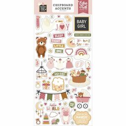 Echo Park - Special Delivery Baby Girl Collection - Chipboard Stickers - чіпборд