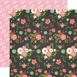 Echo Park - I Heart Crafting Collection - Double-Sided Cardstock - Fancy Floral - папір 30x30 см