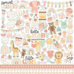 Echo Park - Our Baby Girl Collection - Cardstock Stickers - наклейки