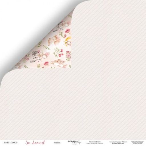 Лист двустороннього паперу 30x30 см "Кролики" із колекції "So Loved"