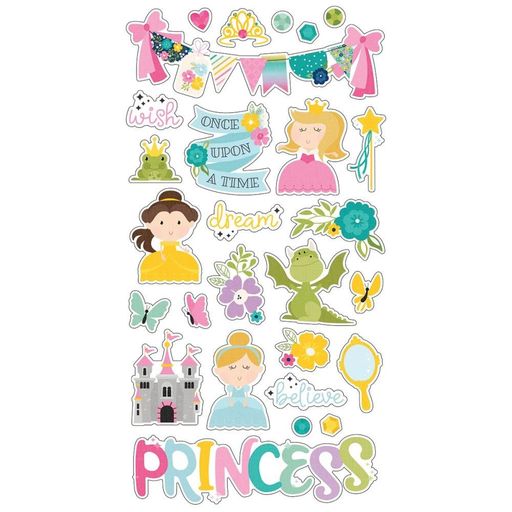 Simple Stories - Little Princess Collection - Chipboard Stickers - чіпборд