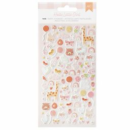 American Crafts - Hello Little Girl Collection - Puffy Stickers 100/Pkg - паф наклейки