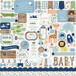 Echo Park - Baby Boy Collection - Cardstock Stickers - наклейки