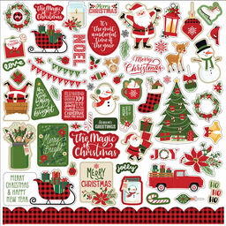 Echo Park - The Magic Of Christmas Collection - Cardstock Stickers - наклейки