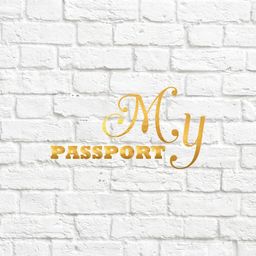х-My passport - вирубка із термотрансферної плівки - foil золото