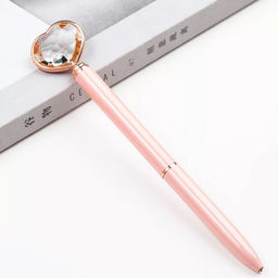 Ручка з "сердечком" - колір Світло-рожевий з рожевим золотом