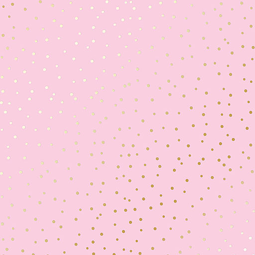 Лист одностороннього паперу з фольгуванням "Golden Drops Pink" (13-004)
