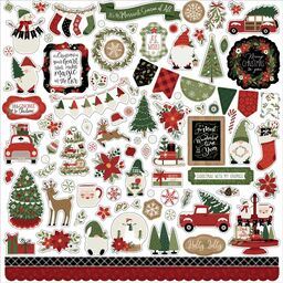 Echo Park - Gnome For Christmas Collection - Cardstock Stickers