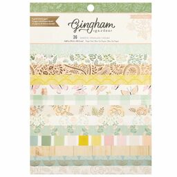 Crate Paper - Gingham Garden Collection - Single-Sided Paper Pad - 1/2 набору паперу 15x20 см