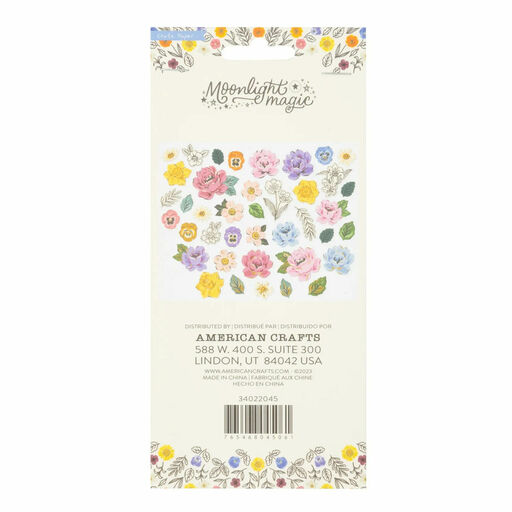 Crate Paper - Moonlight Magic Collection - Floral - Ephemera Die Cuts - висічки