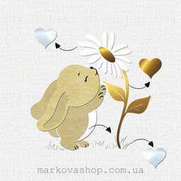 Заготовка під тиснення "Зайчик з ромашкою"