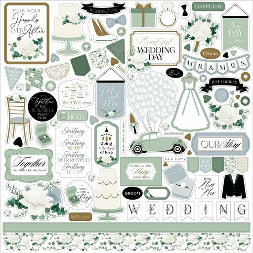 Echo Park - Wedding Bells Collection - Cardstock Stickers