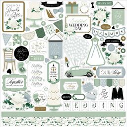 Echo Park - Wedding Bells Collection - Cardstock Stickers