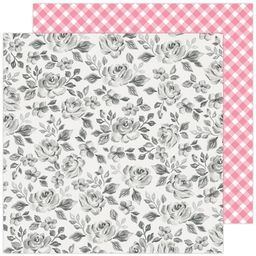 Crate Paper - Garden Party Collection - Double Sided Paper - Rose Bush - папір 30x30 см