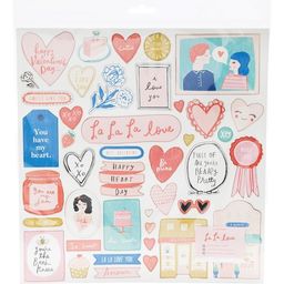 Crate Paper - La La Love Collection - Chipboard Stickers - чипборд