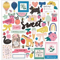 Crate Paper - Sweet Story Collection - Chipboard Stickers - чипборд