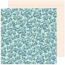 Crate Paper - Garden Party Collection - Double Sided Paper - Blossom In Blue - бумага 30x30 см