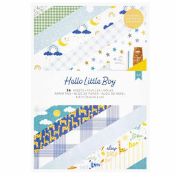 American Crafts - Hello Little Boy Collection - Paper Pad - 1/2 набору паперу 15x20 см