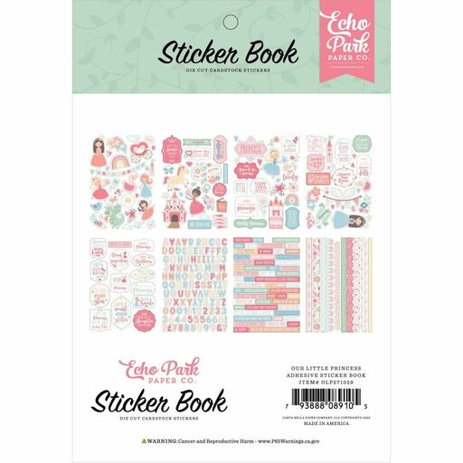 Echo Park - Our Little Princess Collection - Sticker Book - наклейки 1/2 упаковки