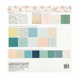 Maggie Holmes - Gingham Garden Collection - Project Pad - набір паперу 30x30 см + наклейки