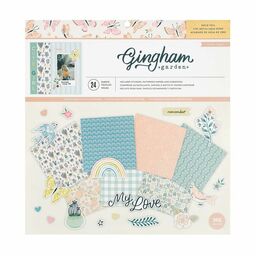 Maggie Holmes - Gingham Garden Collection - Project Pad - набір паперу 30x30 см + наклейки