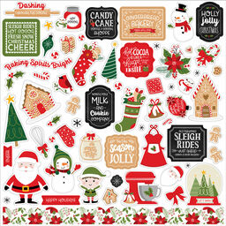 Echo Park - Have A Holly Jolly Christmas Collection - Cardstock Stickers - наклейки
