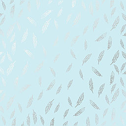 Лист одностороннього паперу з фольгуванням "Silver Feather Blue" (6-015)