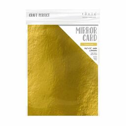 Craft Perfect Mirror Cardstock 8.5"X11" 5/Pkg High Gloss Chrome Gold - зеркальний папір (5шт)