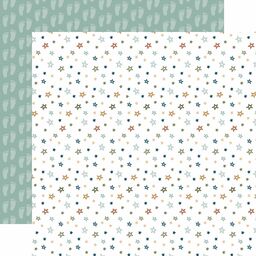Echo Park - Special Delivery Baby Boy Collection - Double-Sided Cardstock - Dream Big Stars - папір 30x30 см
