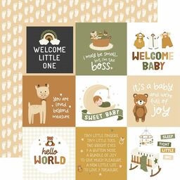 Echo Park - Special Delivery Boy Collection - Double-Sided Cardstock - 4"X4" Journaling Card - папір 30x30 см