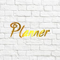 Planner - 3 - вырубка из термотрансферной пленки - зеркальное золото