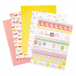 American Crafts - Hello Little Girl Collection - Paper Pad - 1/2 набору паперу 15x20 см