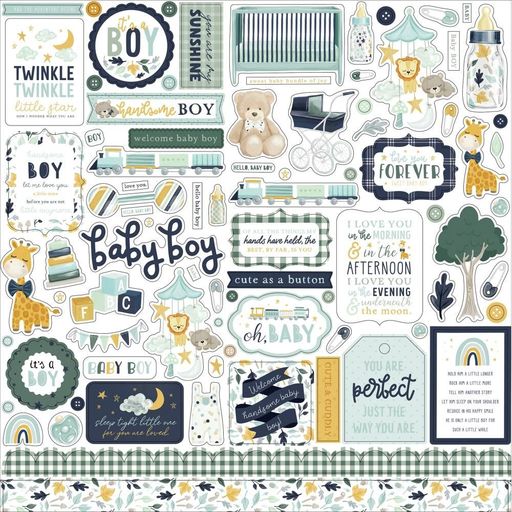 Echo Park -  It's A Boy Collection - Cardstock Stickers - наклейки