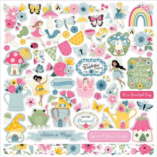 Echo Park - Fairy Garden Collection - Cardstock Stickers - наклейки