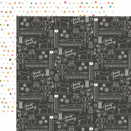 Echo Park - I Heart Crafting Collection - Double-Sided Cardstock - Sew Lovely - папір 30x30 см