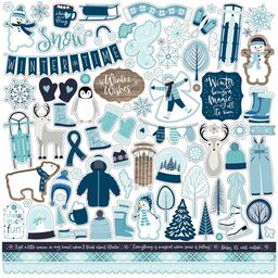 Echo Park - Winter Magic Collection - Cardstock Stickers - наклейки