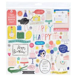 Crate Paper - Hooray Collection - Chipboard Stickers - чипборд